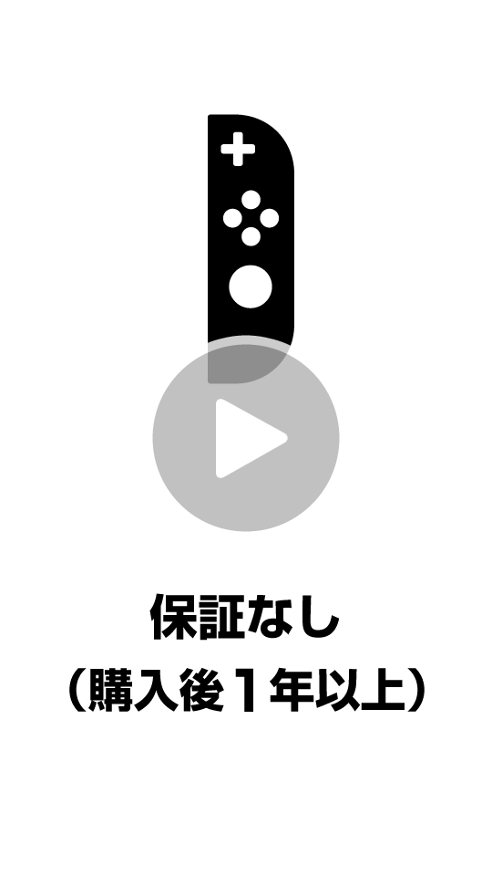 保証なし（購入後1年以上）